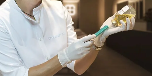Preparación de la mesoterapia facial en amarama